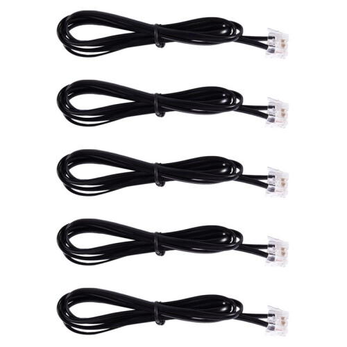 5X RJ11 6P4C Telefonkabelkabel ADSL Modem 1 Meter