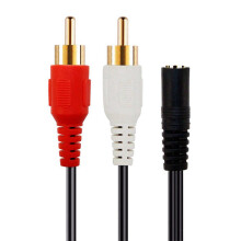 2X 2 RCA Stecker auf Buchse 3.5 mm Klinke Helfen Stereo Audio Kabel