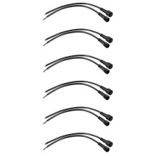 12X Uomo Donna Plug 2 Pin LED Impermeabile Connettore del Cavo Nero