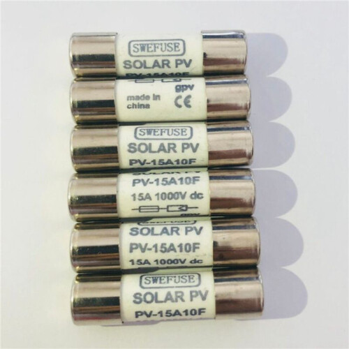 40 Pcs 1000 VDC Fuse Solar PV Explosion-Proof Fuse Silver - 15A 2