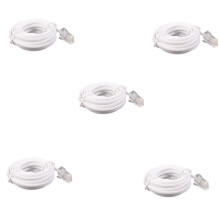 5X Câble D'Extension de TéLéPhone Modulaire RJ11 6P4C à RJ45 8P4C 3 MèTres