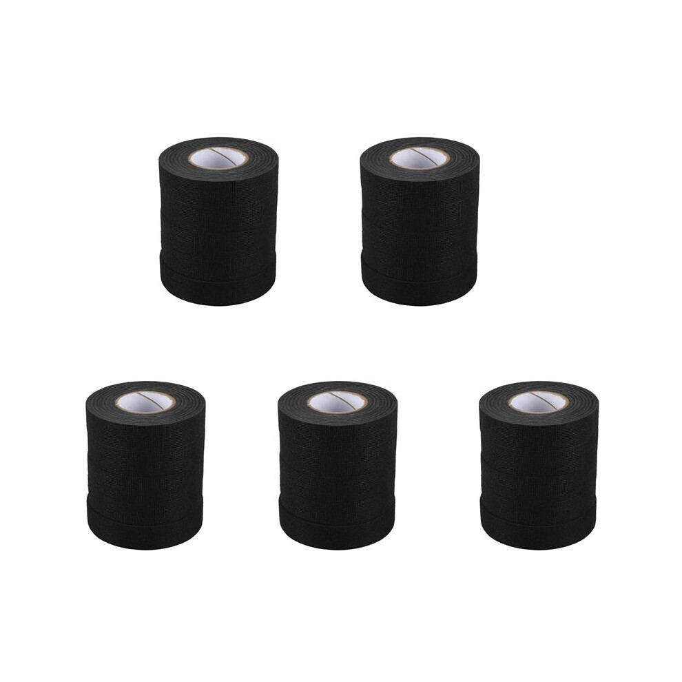 25Pc Heat-Resistant Wiring Harness Tape Looms Wiring Harness Cloth Fabric Tape Adhesive Cable Protection 19Mm X 15M Black 6032948301387