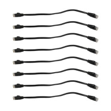 48 Pcs 1 Ft Flat Internet Network Cable Solid Cat6 High Speed Patch Lan Wire with Snagless Rj45 Connectors