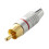 Adapter Audio Coaxial Cable Connector RCA Plug Seamless 50 Pcs 3