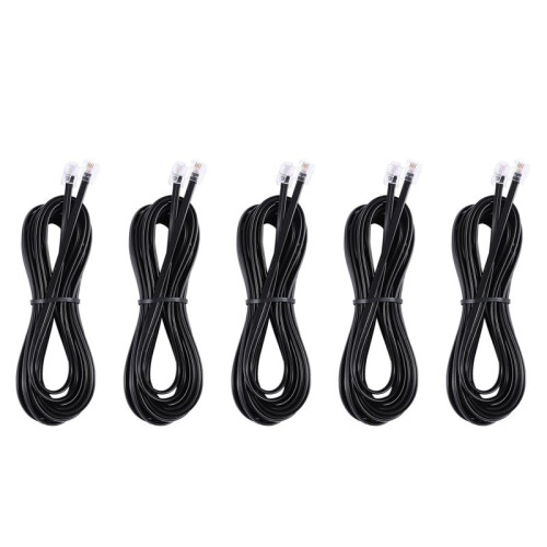 5X RJ11 6P4C Telefonkabelkabel ADSL Modem 5 Meter