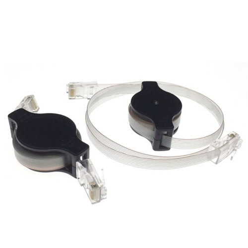 4PCS Portable RJ45 Cat 5 5E Retractable Ethernet LAN Network Patch Cable 10/100 Mbps 1.5M/5FT 1