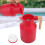 Large 1L Thermal Coffee Carafe with Beech Wood Handle, Red 1