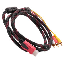4X US 5Ft zu 3 RCA Video Audio AV-Komponente Konverter Adapter Kabel Fuer HDTV