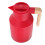 Large 1L Thermal Coffee Carafe with Beech Wood Handle, Red 15