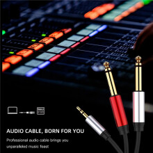 10X 3,5 mm do PodwóJnego 6,5 mm Adaptera Jack Kabel Audio 3,5 do 6,5 PrzewóD AUX 3,5 Jack Splitter do Wzmacniacza Gitarowego Miksera Basowego