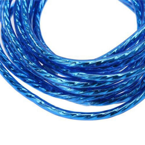 3pcs 5M 2 Rca to 2 Rca Plug Car Stereo Audio Copper Cable System Amplifier Braided 1