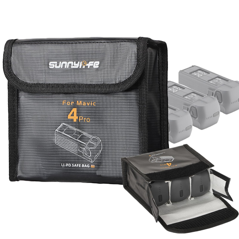 Drone Battery Storage Case With Fireproof Safety For Dji Mavic 4 Pro, Holds 3 Batteries 9073542390909