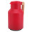 Large 1L Thermal Coffee Carafe with Beech Wood Handle, Red 14