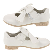 1Paire Chaussures Noeud Papillon Bottes En Caoutchouc Blanches Fille