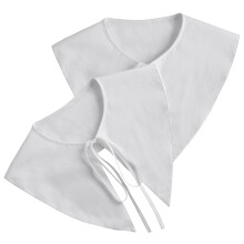 2Pièces Faux Col Femme Blanc Coton Élégant Pour Printemps Et Automne