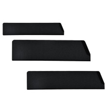 3Pièces Housses Couteaux Souples Flocking ABS Cuisine Noires