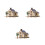 3Pièces Figurines Maison En Bois DIY Puzzle Décor Multi Usage 5