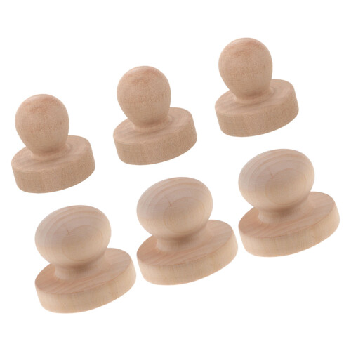 15Pièces Poignées Tampons Bois Durable Beige Pour 2