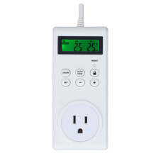 Varmepude Køleventilator Digital Temperaturregulator Med Høj Præcisionssensor Reptil Terrarium Drivhus Varmelegeme Kontrolleret Udløb LCD Display