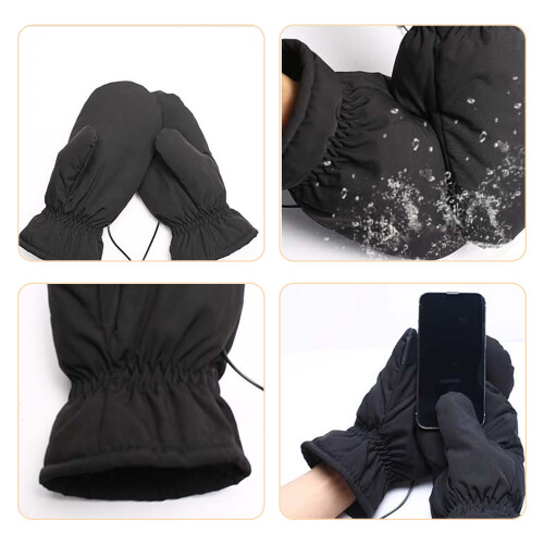 Winterhandschuhe, winddichte Thermohandschuhe Black 2
