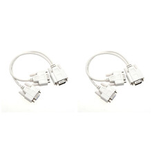 2X NEW 1 PC to 2 MONITORS SPLITTER CABLE for VGA VIDEO
