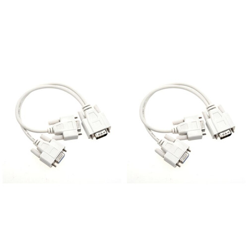 2X NEW 1 PC to 2 MONITORS SPLITTER CABLE for VGA VIDEO 1
