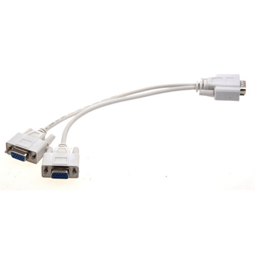 2X NEW 1 PC to 2 MONITORS SPLITTER CABLE for VGA VIDEO 2
