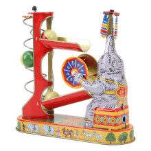 Vintage Wind Up Elephant Toy Handcrafted Iron Mechanical Desktop Decoration for Kids