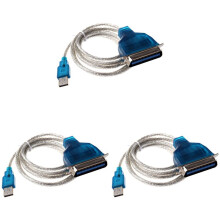 3X USB to Parallel IEEE 1284 Printer Adapter Cable PC (Connect Your Old Parallel Printer to A USB Port)