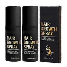 (2PCS) 1-3X HaloGrow Hair Growth Spray with Biotin & Caffeine - Fast-Acting Hair Regrowth Treatment for Thinning Hair in Men & Women