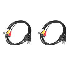 2X 3 Rca to Usb Cable