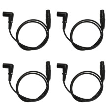 4X Rechtwinkliges XLR-Kabel (Stecker Auf Buchse), Mikrofonkabel, DMX-Signaldrahtkabel für Equilibrium / Mixer / Verstärker (1 Meter = 3,2 Fuß)