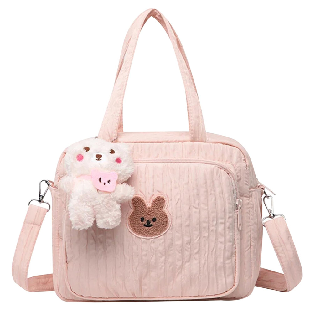 Diaper Bag Tote Large Capacity Baby Diaper Bag with Adjustable Strap and Insulated Bottle Pockets