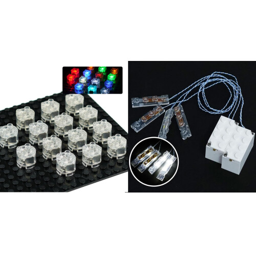 LED Light Bricks Lighting Kit for , Transparent ABS Bricks with Realistic Lighting Effects