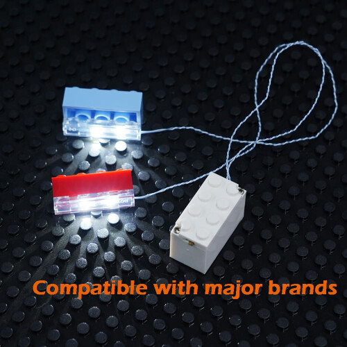 LED Light Bricks Lighting Kit for , Transparent ABS Bricks with Realistic Lighting Effects 2