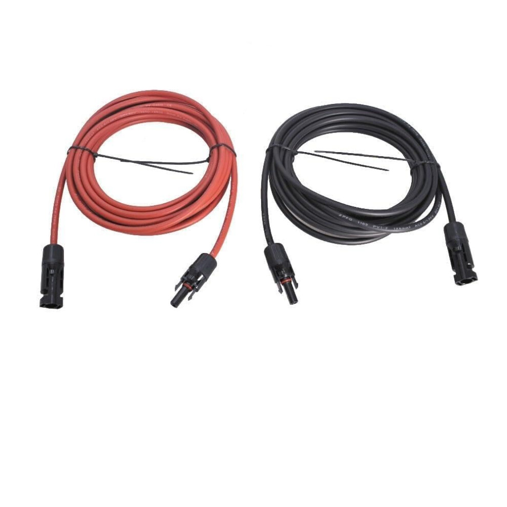 12Awg Solar Panel Extension Cable 25Ft Black And Red Mc4 Wire Pair For Pv System Durable Fit 9771547197577