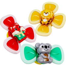 Toddler Bath Toys with Rotating Wind Leaf, Animal Spinning Tops for 3 Year Olds, Set of 3