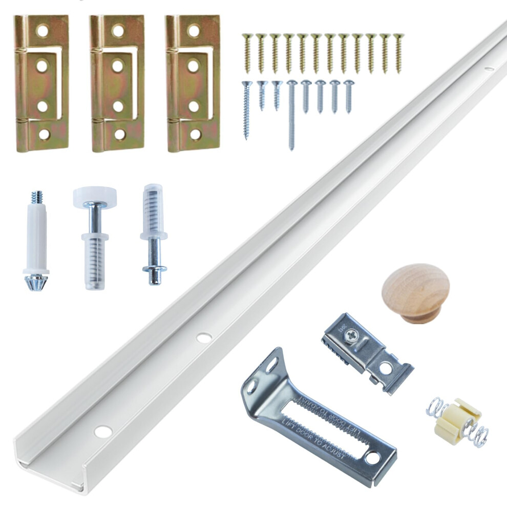 Bifold Door Hardware Kit 24 Inch Quiet Glide Closet Door Track System With Fulllength Steel Track 9455672726849