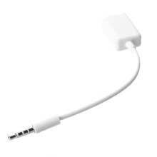 4X Car MP3 3.5mm Male AUX Audio Plug Jack to USB 2.0 Female Converter Cable Cord White