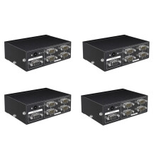 4X MT-RS104 Active Serial RS232 Splitter 1 Till 4 RS232 Bi-Direction Switcher Splitter 4 Till 1 med StröMadapter-EU-Kontakt