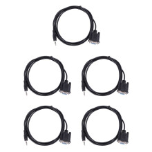 5X DB9 9-Pins VGA-Kabel Vrouwelijk, DB 9 Vrouwelijk Naar TRS 3,5 mm (1/8 Inch) TRS Stereo Mannelijke Seriële Datakabel - 1,8 Meter