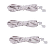 3X 6P2C RJ11 Stecker auf Stecker Telefonleitung Kabel 5M