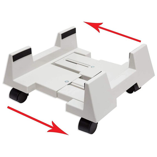 2X CPU Stand Mobile Desktop Tower Computer Floor Stand Rolling Caster Wheels Adjustable Width Universal 1