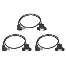 3X USB 2.0 B Male to USB B Female Socket Printer Panel Mount Extension Cable 50cm