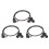 3X USB 2.0 B Male to USB B Female Socket Printer Panel Mount Extension Cable 50cm 1