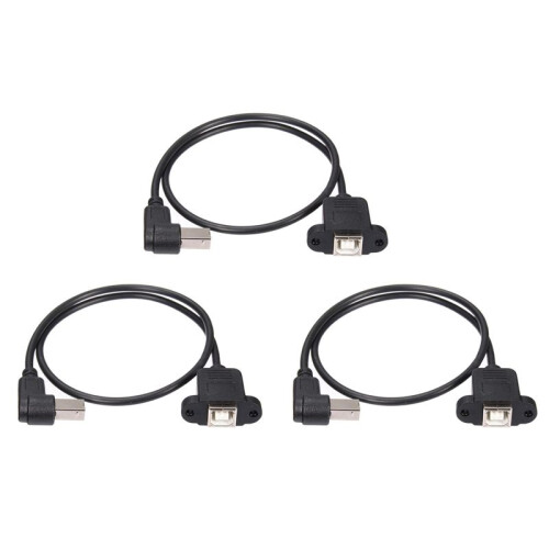 3X USB 2.0 B Male to USB B Female Socket Printer Panel Mount Extension Cable 50cm