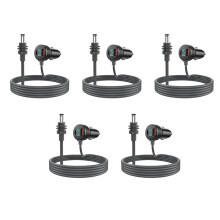 5X 3-in-1 for Starlink Power Cable 65W Type-C USB Socket Cigarette Lighter with LED Voltmeter Display