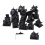 100Pcs Black Adjustable Plastic Cable Clamps Self Adhesive Car Cable Clips Wire Organizer 4