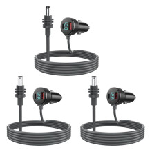 3X 3-in-1 für Starlink -Stromkabel 65 W Schnellladegerät Typ-C USB-Buchse Zigarettenanzünder mit LED-Voltmeteranzeige