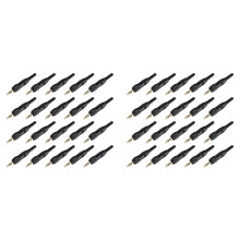 40 Pcs 3.5mm Stereo Screw Locking Audio Lock Connector for for Nady Audio2000S Mic Spare Plug Adapter